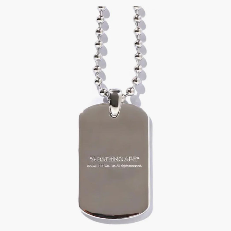 Bape Abc Camo Dog Tag Set Necklace Silver