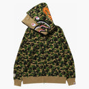 Bape Abc Camo Double Shark Full Zip Hoodie (FW23) Green
