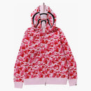 Bape Abc Camo Double Shark Full Zip Hoodie (fw23) Pink