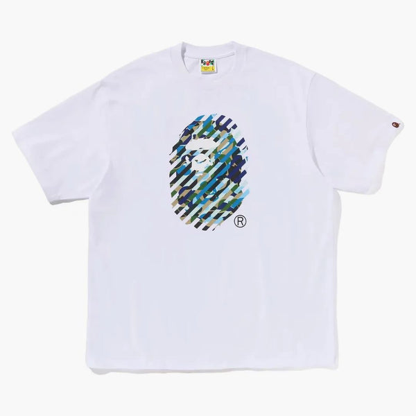 Bape ABC Camo Illusion Illusion Ape Head Tea White
