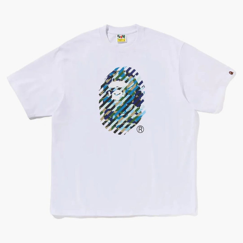 Bape ABC Camo Illusion Illusion Ape Head Tea White