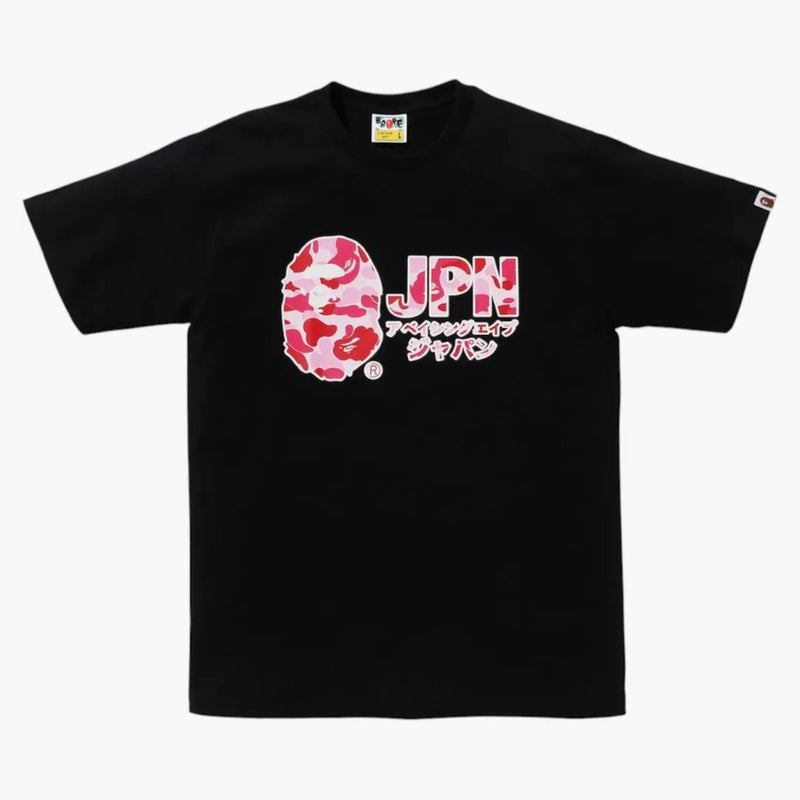 BAPE ABC CAMO JPN Katakana Tea (SS25) Černý