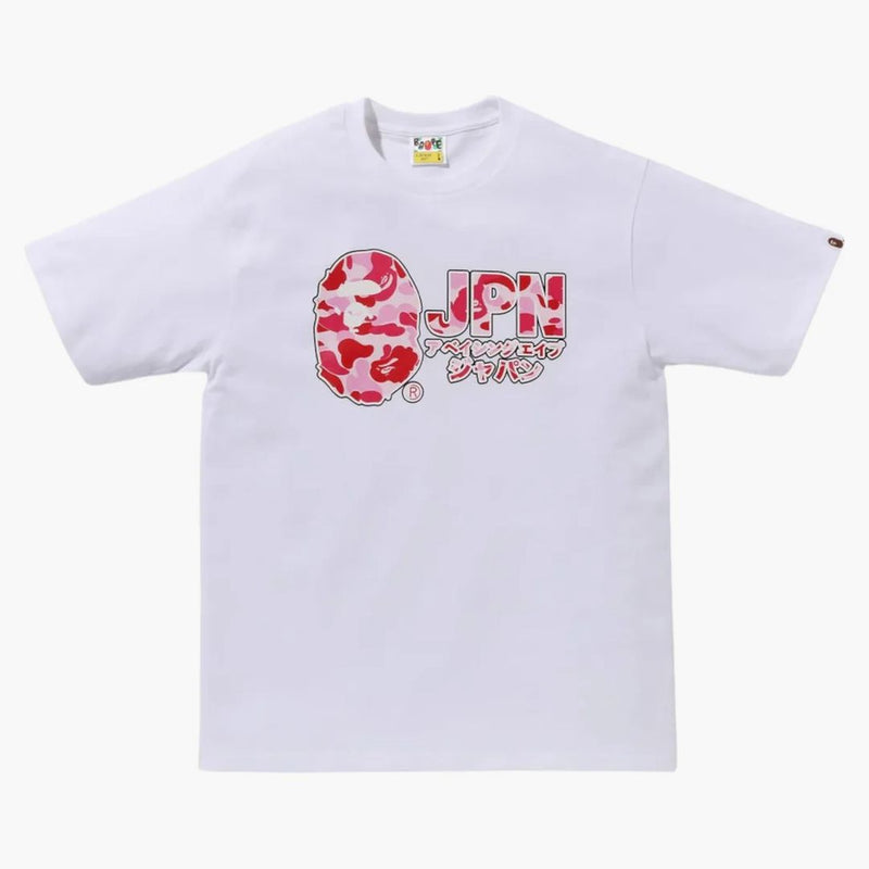 BAPE ABC CAMO JPN Katakana Tea (SS25) bílý