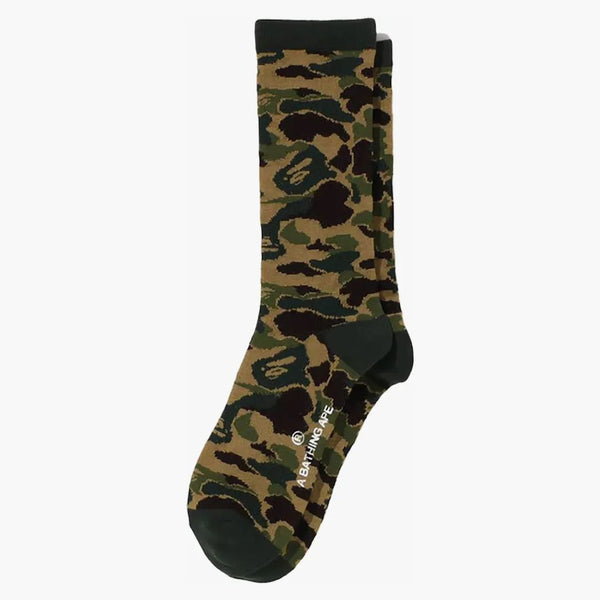 BAPE ABC Camo Jacquard Socks Green