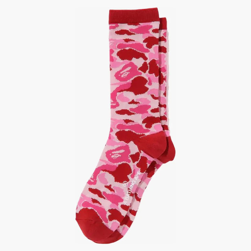 BAPE ABC CAMO JACQUARD SOCKS PINK