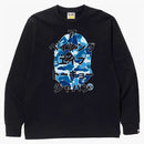 Bape abc camo japanese letters l/s tea black/blue