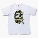 BAPE ABC CAMO JAPONSKÉ LETTERS TEE WHITE GREEN