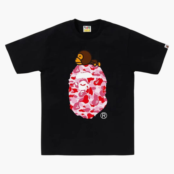BAPE ABC Camo Milo su Big Ape Tea (SS25) Nero/Pink