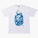 BAPE ABC CAMO MILO PÅ BIG APE TEE VIT/BLÅ