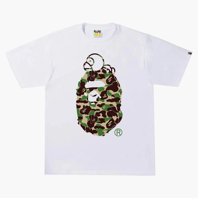 Bape Abc Camo Milo on Big Ape Tee White/Green