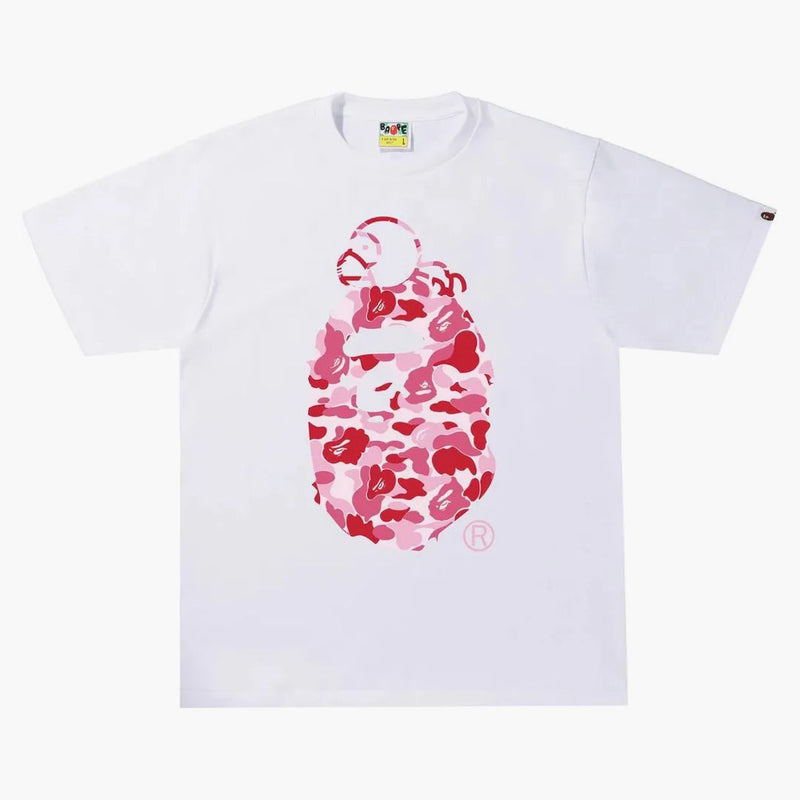 Bape Abc Camo Milo on Big Ape Tee White/Pink