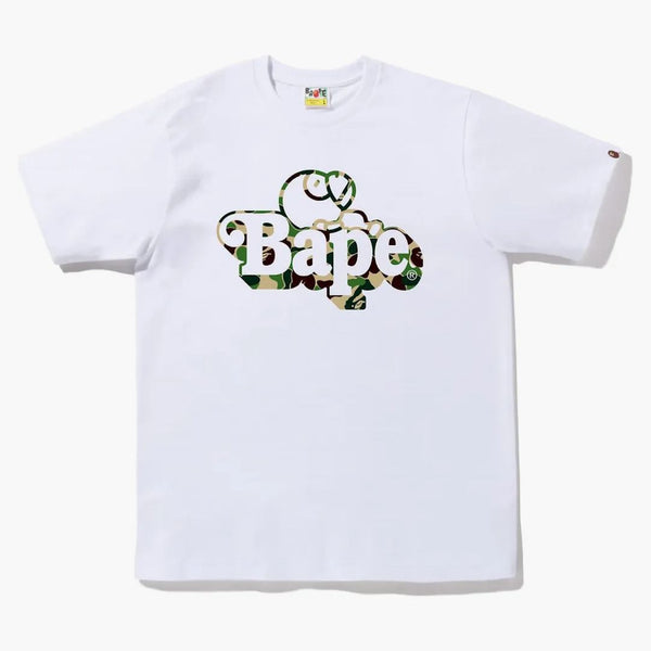 Bape Abc Camo Milo on Bape Tee White Green
