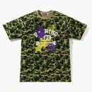 Bape Abc Camo Multi Print Tee Green