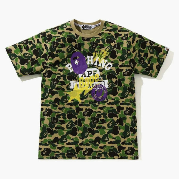 BAPE ABC CAMO Multi Print Tee Green