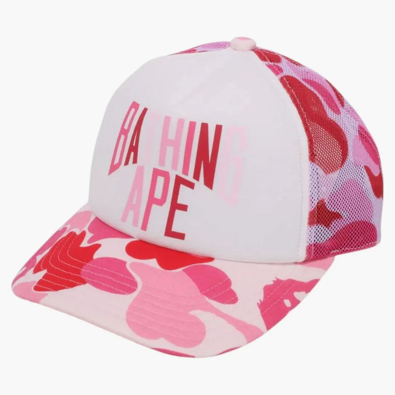 BAPE ABC CAMO NYC Logo Logo Mesh Cap Pink