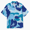 Bape Abc Camo Open Collar Shirt Blue