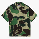 Bape Abc Camo Open Collar Shirt Green