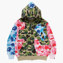 Bape Abc Camo Patchwork Relaxed Fit Zip Hoodie Multicolor