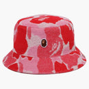 Bape Abc Camo Pile Jacquard Bucket has Pink