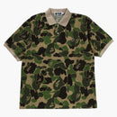 Bape Abc Camo Pile Jacquard Relaxed Fit Polo Shirt Green