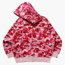 Bape Abc Camo Rayon Relaxed Fit Shark Full Zip Hoodie Pink