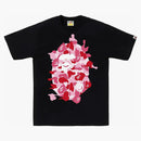 Bape Abc Camo Rebuild Big Ape Head Tee Black/pink