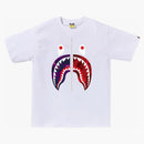 BAPE ABC CAMO RECUBILLA TRABAJO TEE WHITE/PURPULE