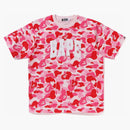 Bape ABC Camo Relaxed Fit Logo Tea Pink