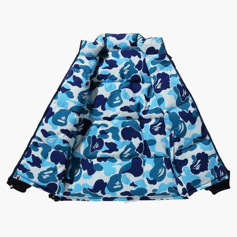 Bape Abc Camo Reversible Down Jacket Blue