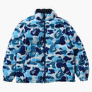 Bape Abc Camo Reversible Down Jacket Blue