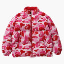 Bape Abc Camo Reversible Down Jacket Pink
