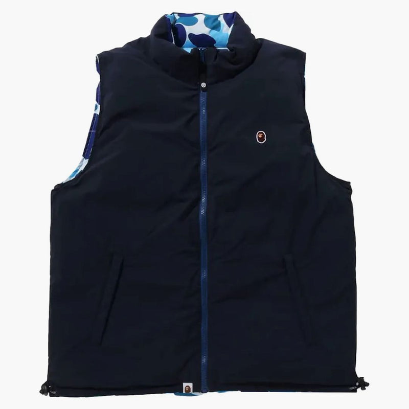 Bape Abc Camo Reversible Down Vest Blue