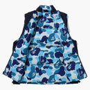 Bape Abc Camo Reversible Down Vest Blue