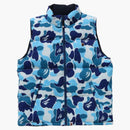 Bape Abc Camo Reversible Down Vest Blue
