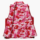 Bape Abc Camo Reversible Down Vest Pink