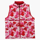 Bape Abc Camo Reversible Down Vest Pink