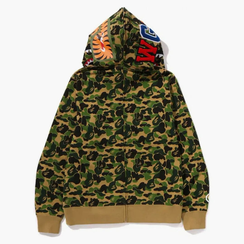 Bape Abc Camo Separate Shark Full Zip Hoodie Green