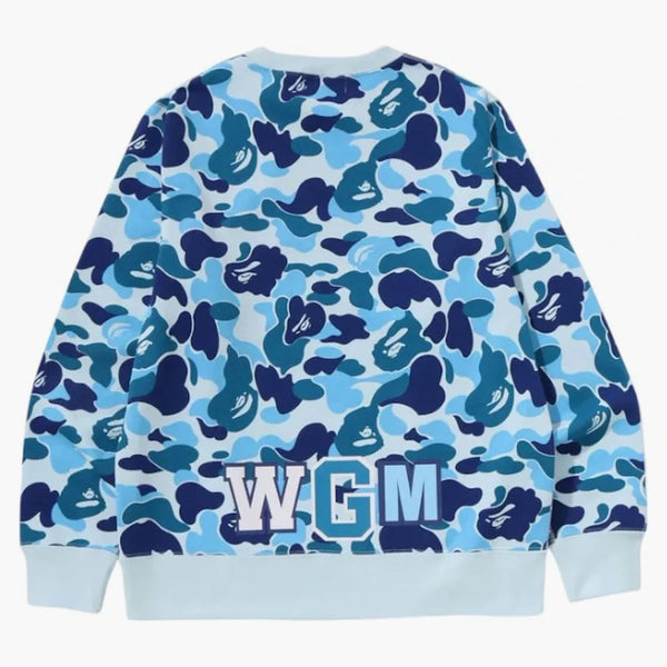 Mikina BLIKA BOLY BAPE ABC CAMO SHARK Crewneck Blue