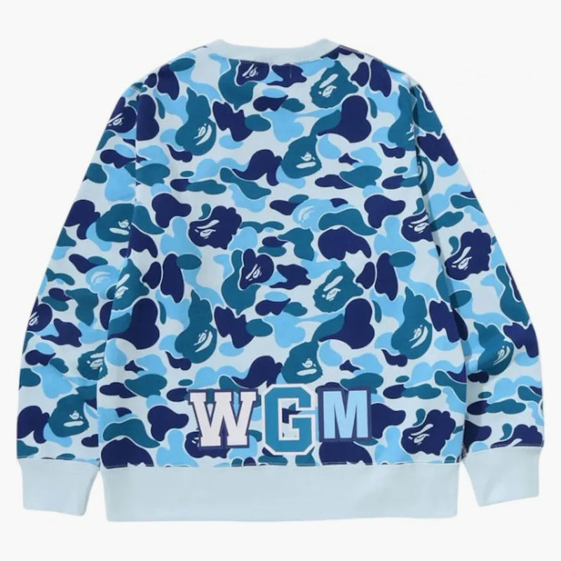 Mikina BLIKA BOLY BAPE ABC CAMO SHARK Crewneck Blue