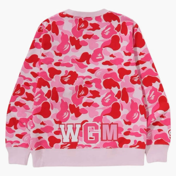 BAPE ABC Camo Shark Shark Crewneck mikina růžová