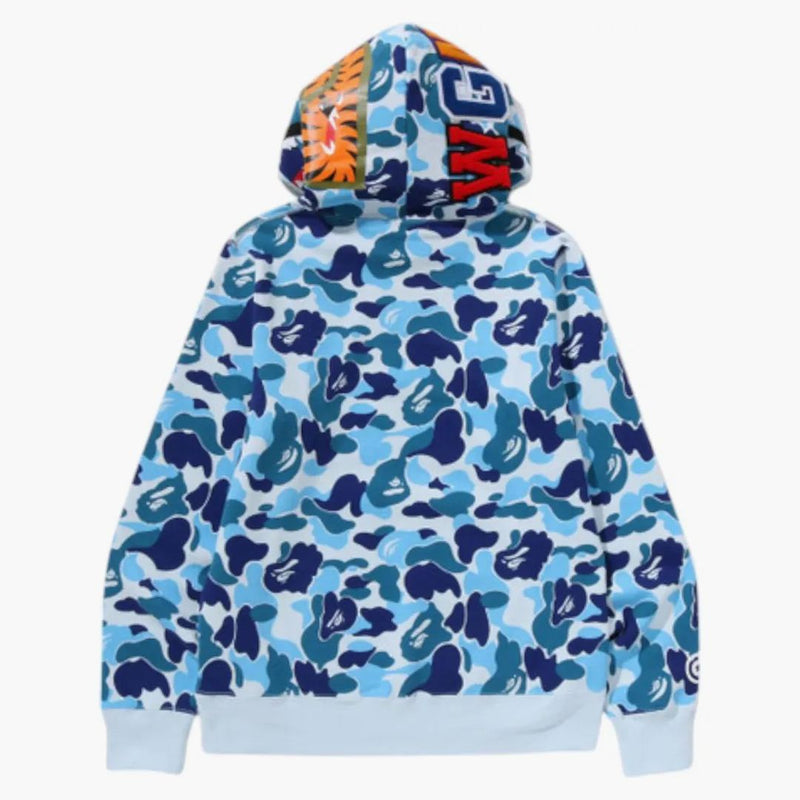 BAPE ABC CAMO SHARK SHARK HAFT ZIP PULLOVER MOUKETY BLUE