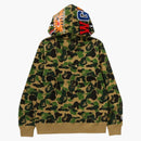 Bape Abc Camo Shark Half Zip Pullover Hoodie Green