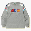 Bape Abc Camo Shark Shoulder L/S Tea Gray/Blue