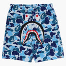 Bape Abc Camo Shark Sweat Shorts Blue