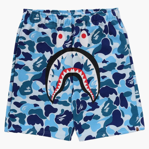 Bape Abc Camo Shark Sweat Shorts Blue
