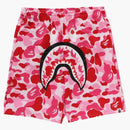 Bape Abc Camo Shark Sweat Shorts Pink