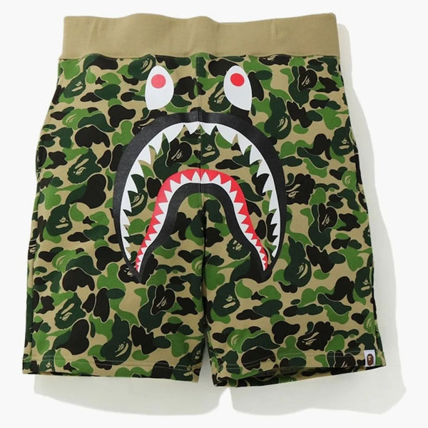 Bape Abc Camo Shark Sweatshorts Green