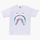 Bape Abc Camo Shark Tee White/Blue/Silver