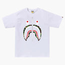 Bape Abc Camo Shark Tee White/Green/Silver