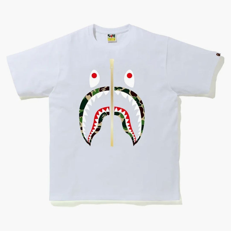 BAPE ABC Camo Shark Tee White/Green